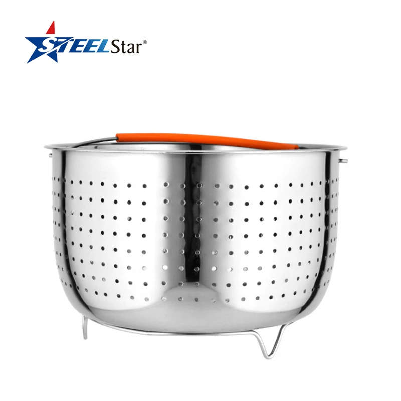 Steamer Basket for Inst Pot Accessories 6 qt or 8 quart - 2 Tier Stackable 18/8 Stainless Steel Mesh Strainer Basket