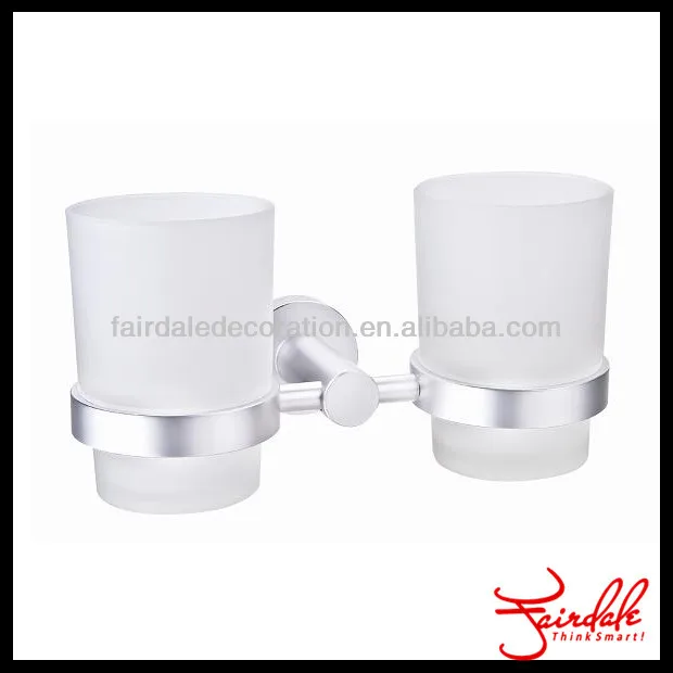 ванной продукции алюминиевых анодирования двойной круглый настенный держатель зубной щетки