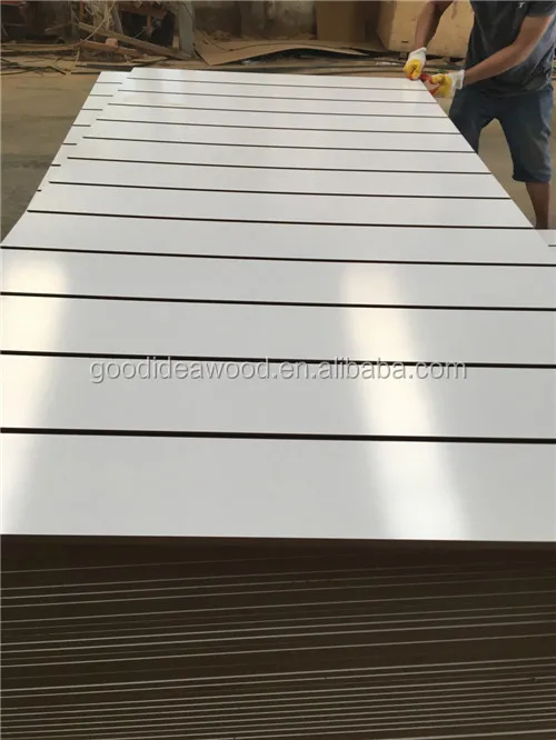
hot sale slot melamine mdf (white) 