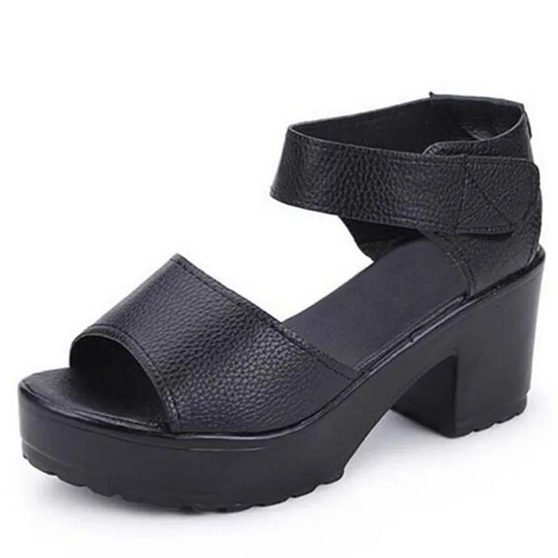 Босоножки Mazefeng женские на высоком каблуке, повседневные сандалии с вырезами, Эва, белые, черные