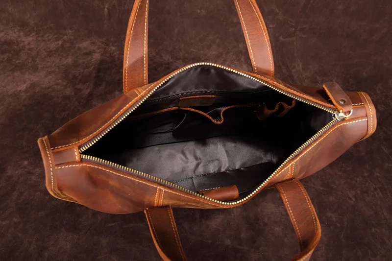 Портфель мужской из лошадиной кожи, кожаный мессенджер на плечо в деловом стиле, вместительная сумка для компьютера