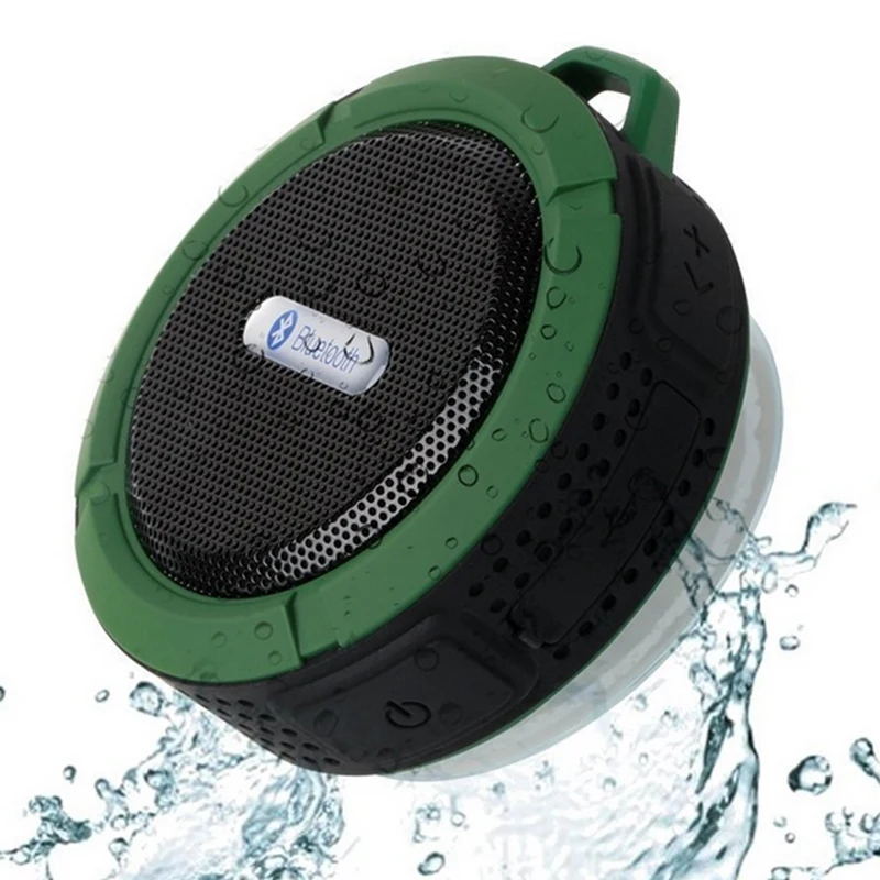 New Product 2018 Portable Wireless stereo 4.0 Waterproof Outdoor & Shower bluetooth Speaker with 5W Speaker Suction C6