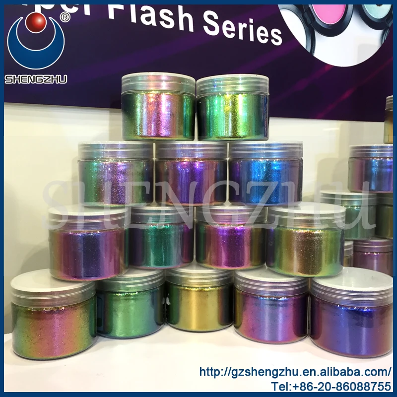 Cosmoprof ярмарка 2015 Shengzhu многоцветный хамелеон жемчужные пигменты для лака для ногтей