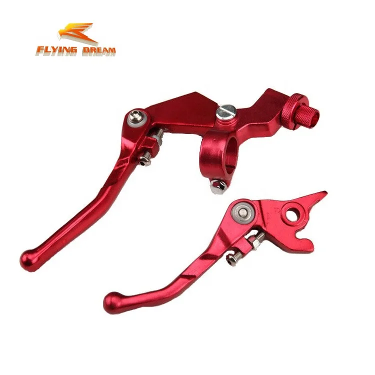 pit bike bifold alloy anodized clutch and brake leaver
