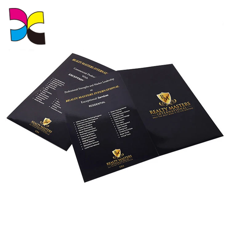 Promotional wholesale high quality presentation custom advertising folder