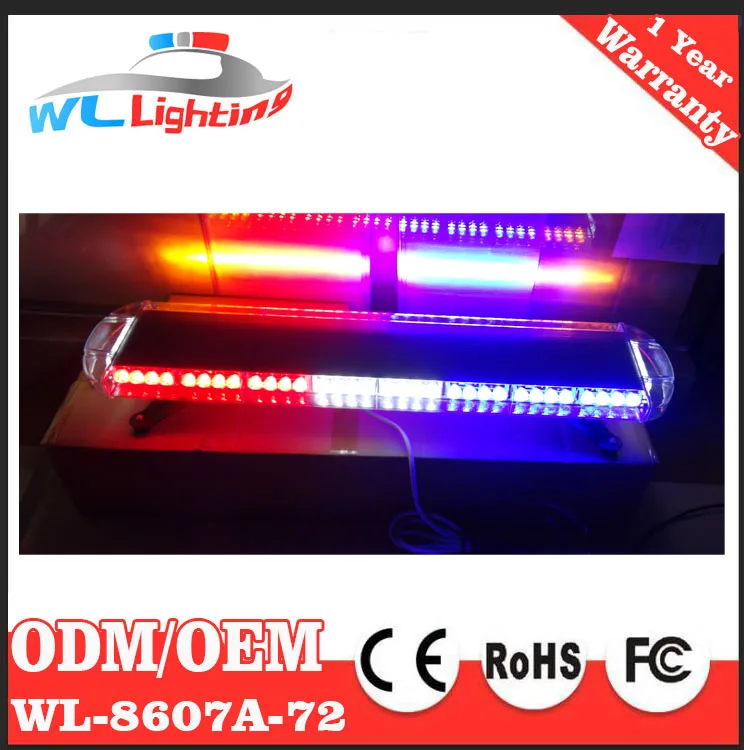 Digital Controller Amber 96cm 72W LED Car Tow Truck Emergency Hazard Warning Security Roof Top Strobe Light Bar