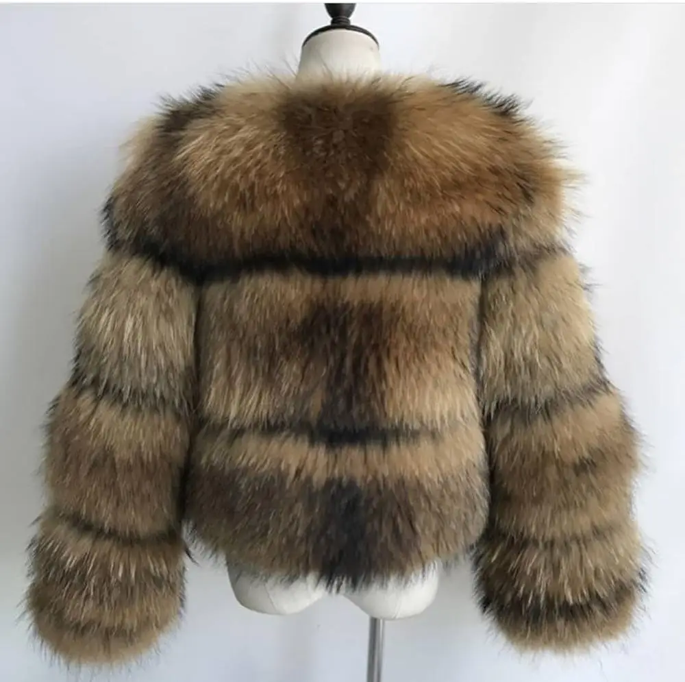 2018 new fashion Apparel Natural raccoon fur  Gilet Women raccoon  Fur Vest