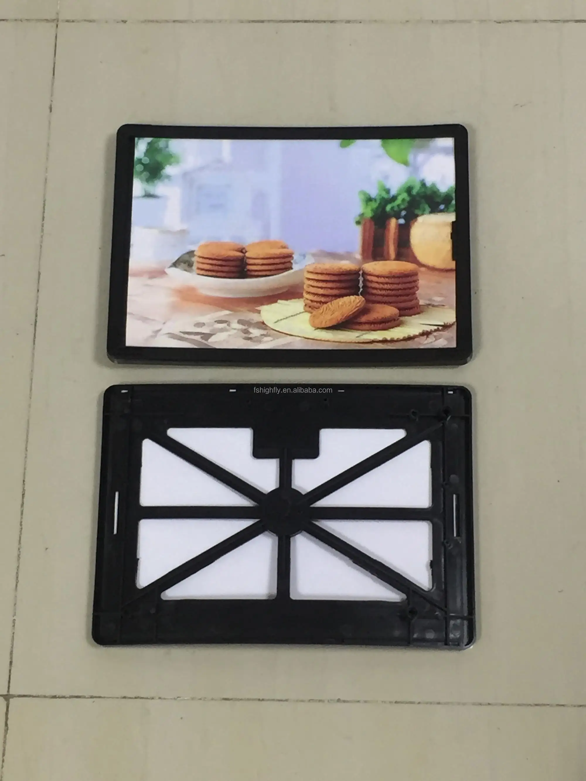 MOQ 200 PCS USA Grocery Store shopping trolley advertising display board, Supermarket Cart Advertising Sign Frame