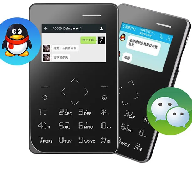 
AIEK A7 Super Slim Mini Mobile Cell Phone Anti-lost Pocket Card Phone 