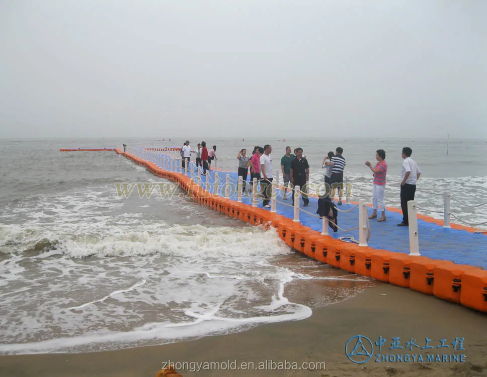 Floating bridge plastic pontoon