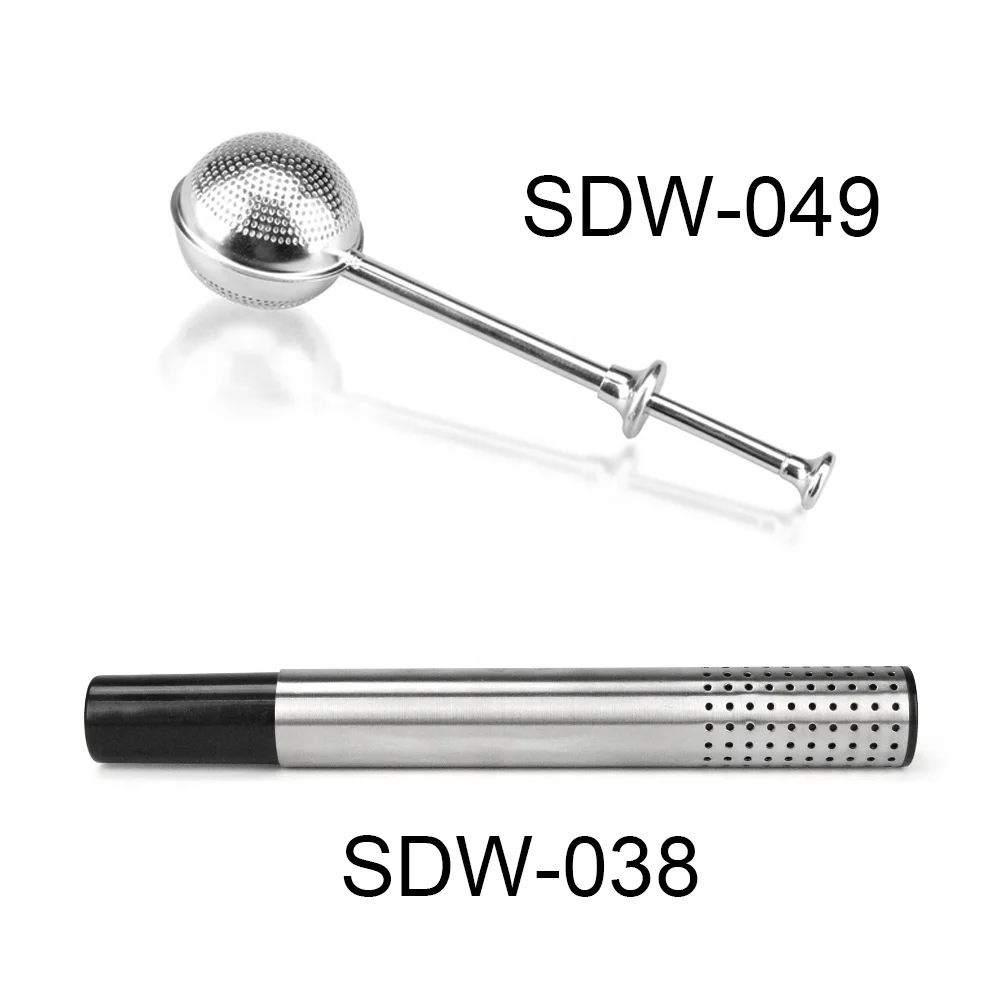 New Products Coffee Teapot Tools Stainless Steel Pipe Design Mesh Stick Loose Leaf Herbal Filter Strainer Tea Infuser