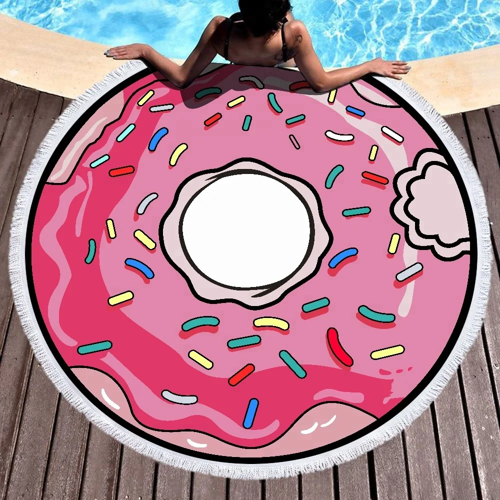 Custom Made Microfiber digital printed Round Beach Towel