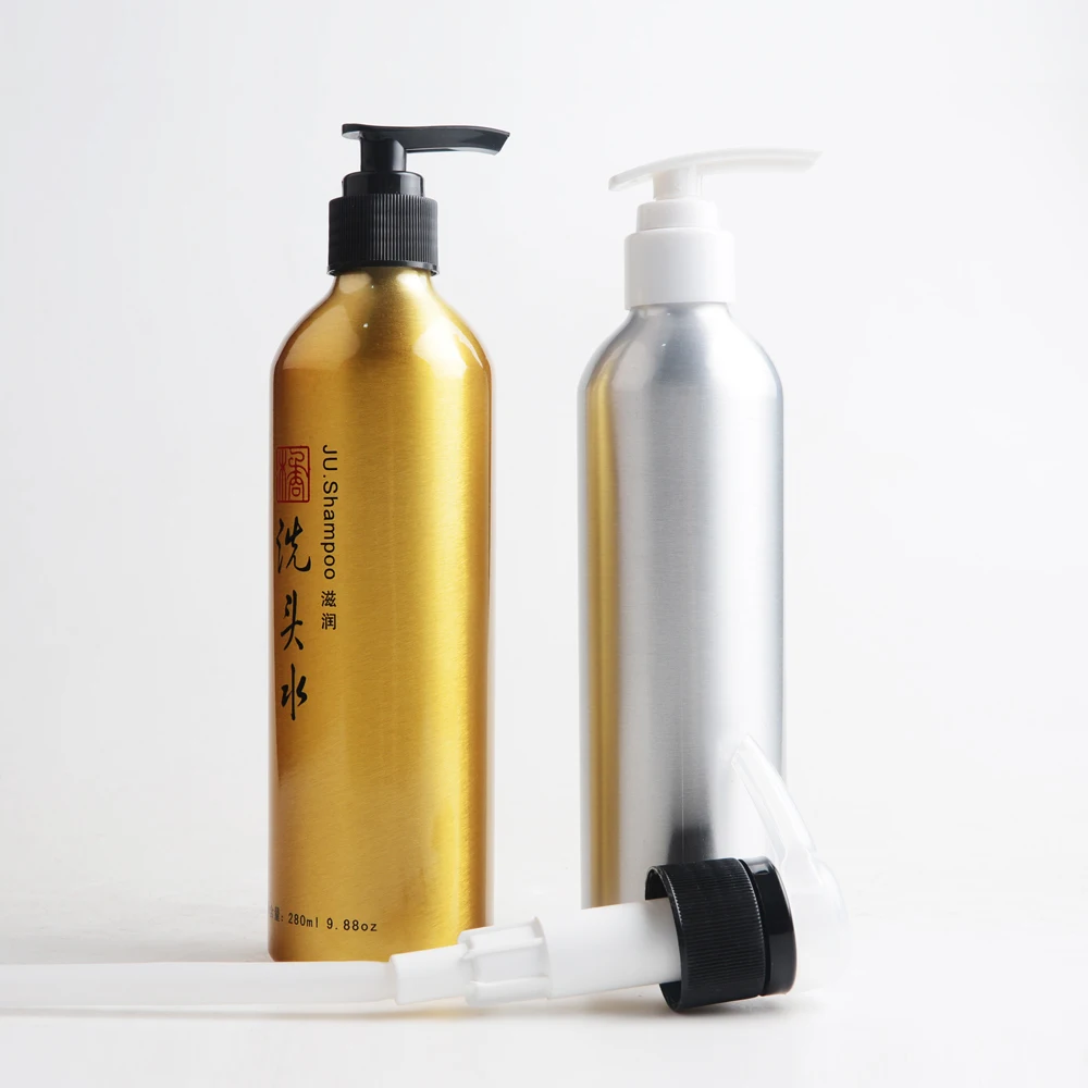
Eco friendly design 500ml 250ml aluminium spray shampoo bottle 