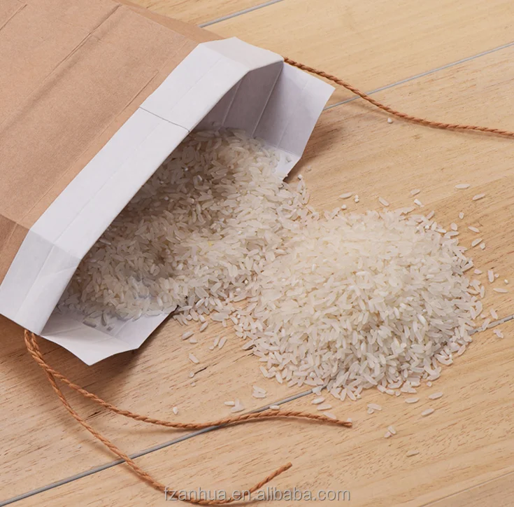 Cheap Custom 1kg 2kg 5kg 10kg Rice Paper Bags paper film bag