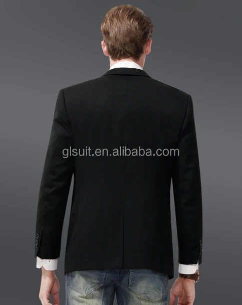 Wholesale new type slim fit bamboo clothing suit three shell buttons men black coat men suit fair price suit from Chinese