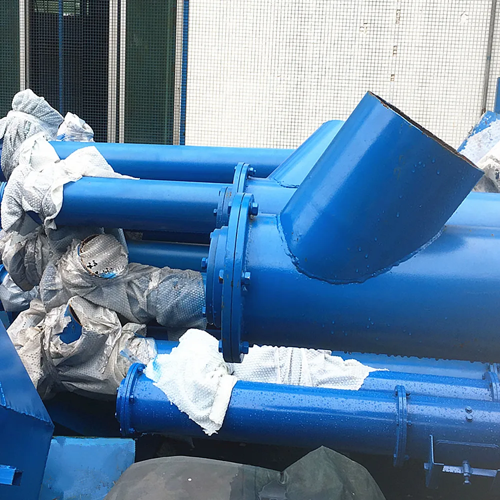 LSY325 screw conveyor is used for transporting cement, coal ash and other materials in concrete mixing station
