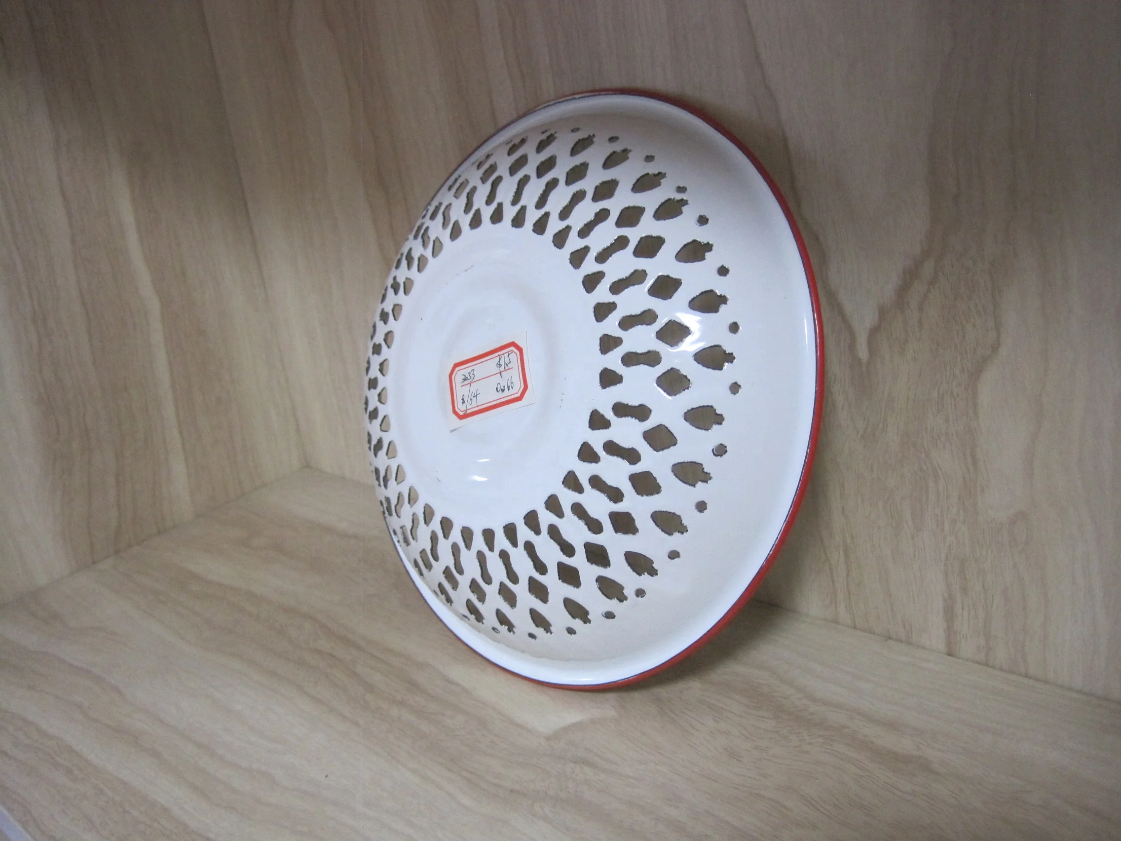 Retro Enamel Colander Kitchen Basket And Vegetable Strainer