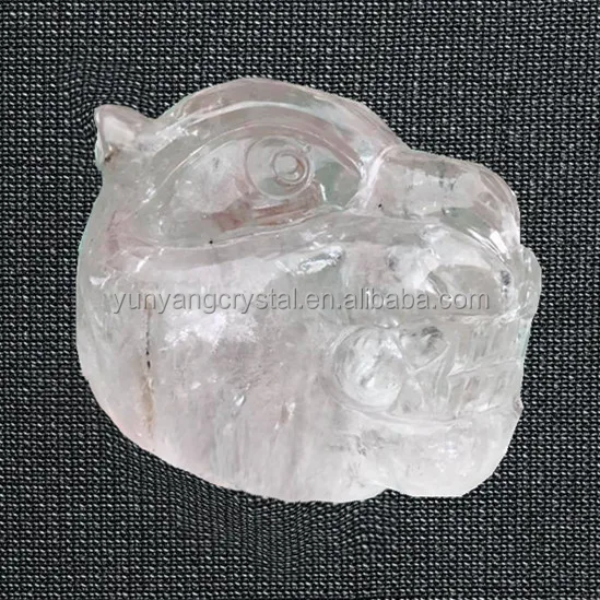 price of natural rock crystal quartz stone jaguar head skull