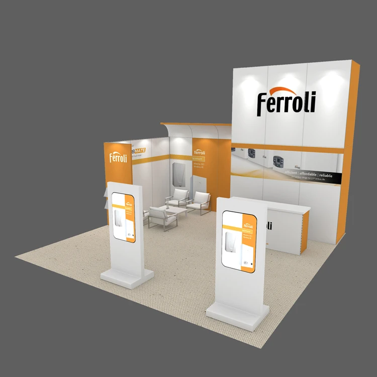 20x20ft Reusable Modular Exhibition Stand For Show In Aluminum