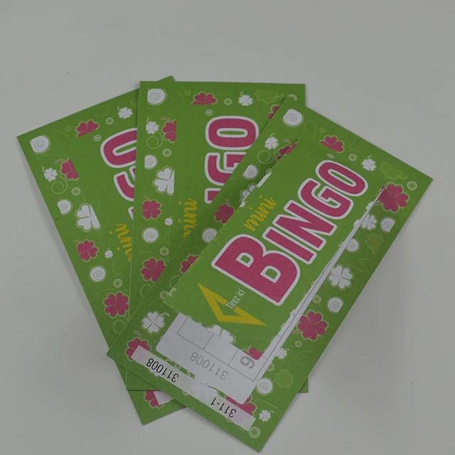Bingo Cards Manufacture Lottery Scratch Tickets Bingo  Hot Sales  Cards Printing With Custom Design