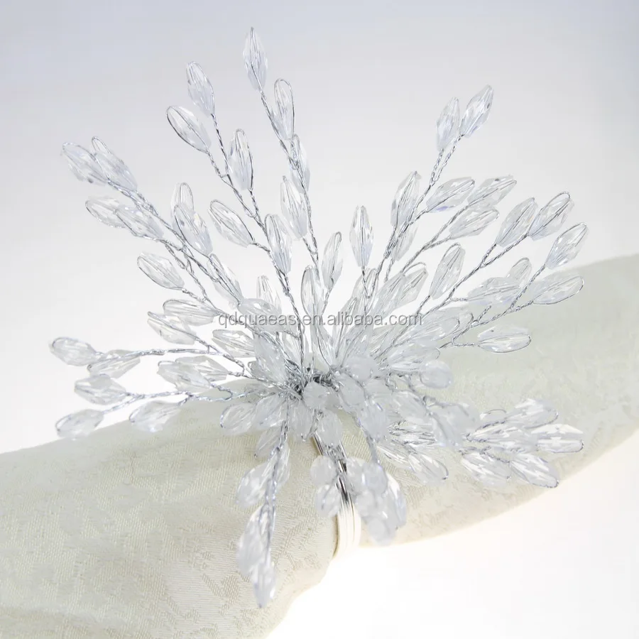 Кольцо для салфеток с хрустальными бусинами и цветами для свадебного украшения, держатель для салфеток с цветком,