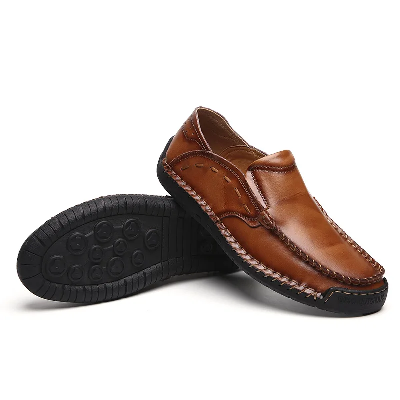 Custom casual moccasin shoes leather moccasin shoes for men slip on man moccasin loafer