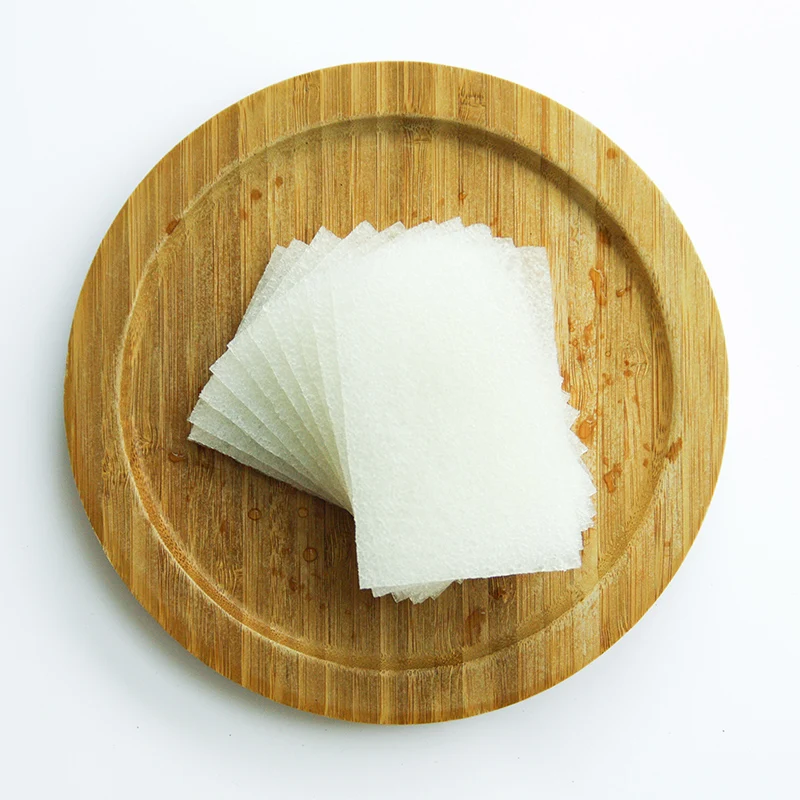 Square shape white natural konjac pure facial wipes