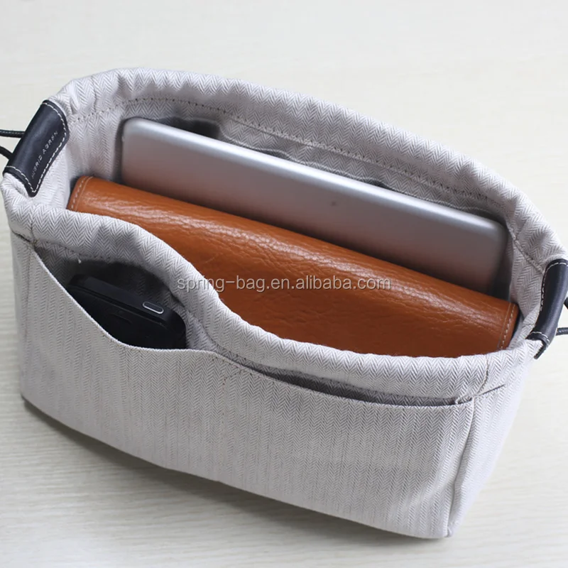 Wholesale Korean style unique string type twill canvas cosmetic bag for travel