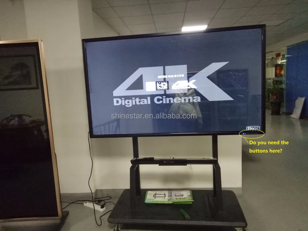 Android & Win10/11 OS 4K UHD 65 inch Wall LCD monitor touchscreen computer kiosk interactive whiteboard flat panel