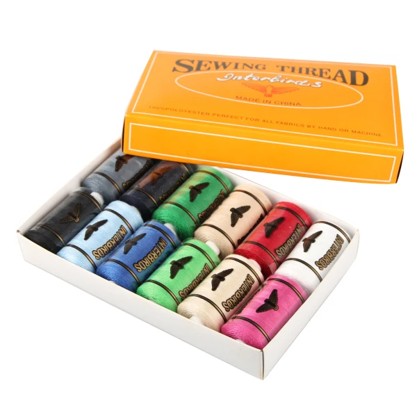 yiwu factory colored sewing thread Hot sale core spun polyester sewing thread 40/2