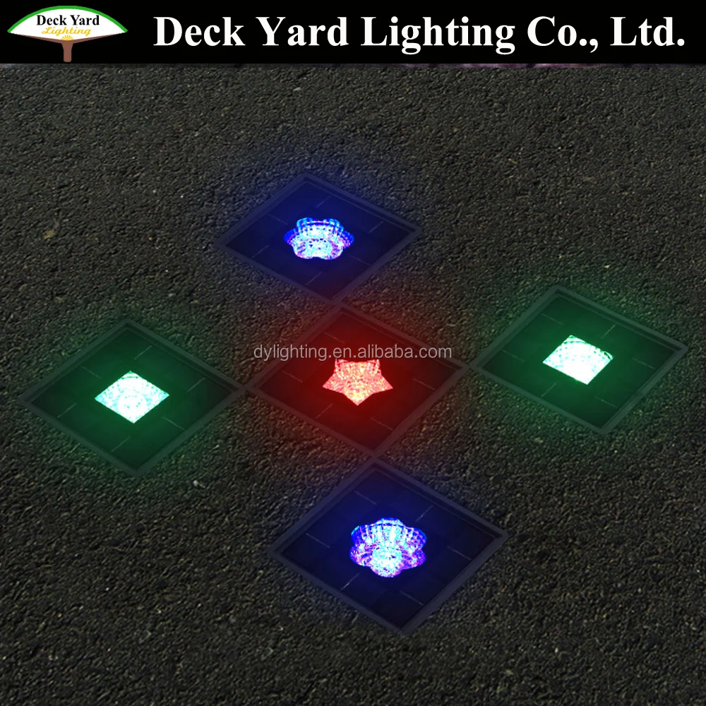 Outdoor Led Lighting Landscape Solar Led Glass Paver Light Brick Stone Lights
