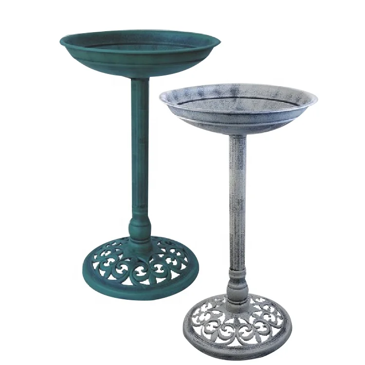 Hot sale Green or Bronze Antique Outdoor Garden Bird Bath Pedestal Bird Bath Decoration for Yard