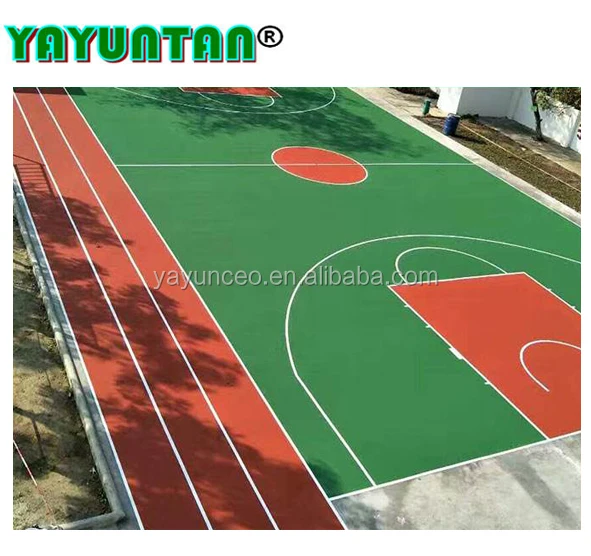 Synthetic outdoor basketball court flooring raw material