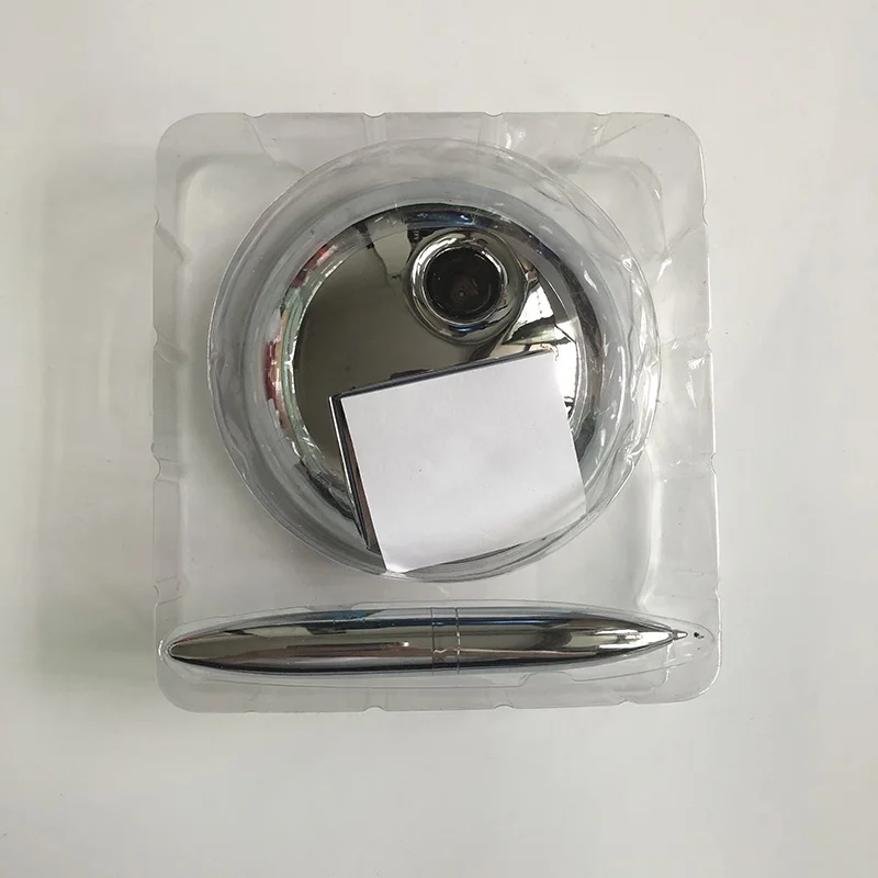 Office & School Supplies Custom Logo Advertising Metal Round Stand Magnetic Floating Pen Set With Memo Pad