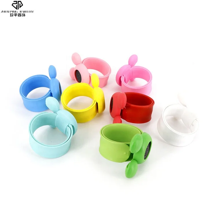 Mickey Mouse Anti Anxiety Lava Stone Essential Oil Diffuser Bracelet Adjustable Slap Silicon Wristband