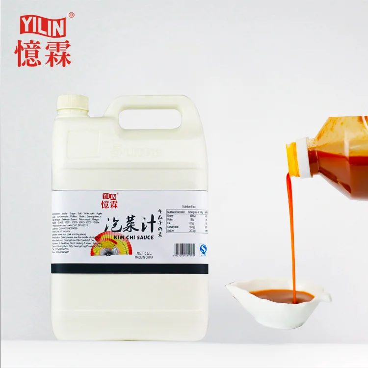Chinese manufacturer 5L hot sale cheap healthy kimchi sauce for dish with private label