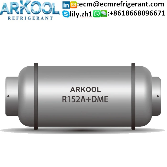 gas R152a+DME Dimethyl ether  standard ton ISO tank packing