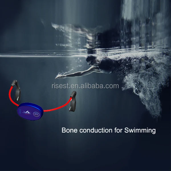 Swimming Training Aquatic Swimmer Bone Conduction Headphone Transmitter Walkie Talkie Microphone