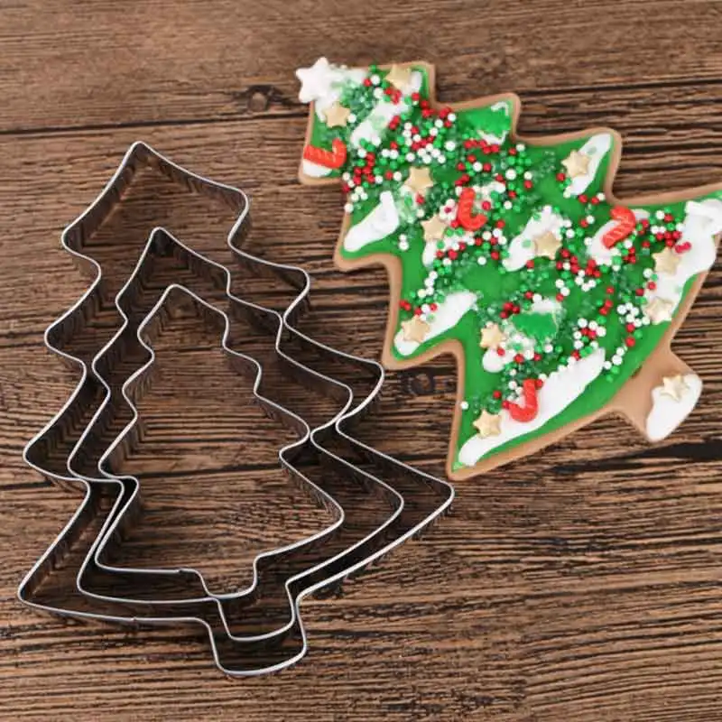 Bakeware Christmas Tree Shape Cookie Cutter set Stainless Steel