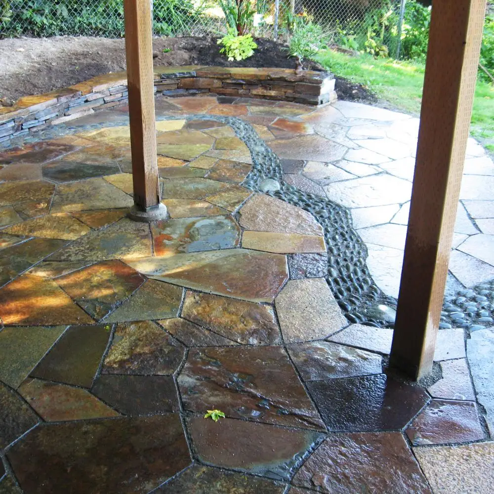 
Rusty Slate Flagstone Garden Flooring Patio Cover Natural Stone 
