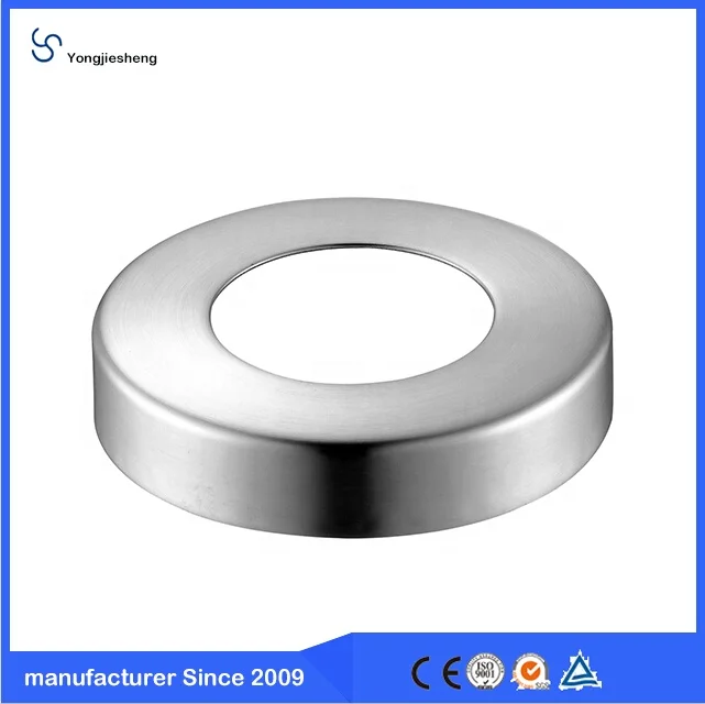 Brushed Stainless Steel Balcony Railing Post Base Cover Plate