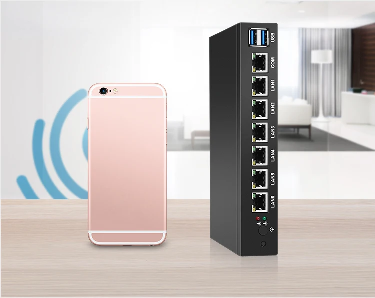 XCY 6 lan материнская плата Pfsense сетевой маршрутизатор сервер Celeron 1037U 1007U брандмауэр мини промышленный компьютер