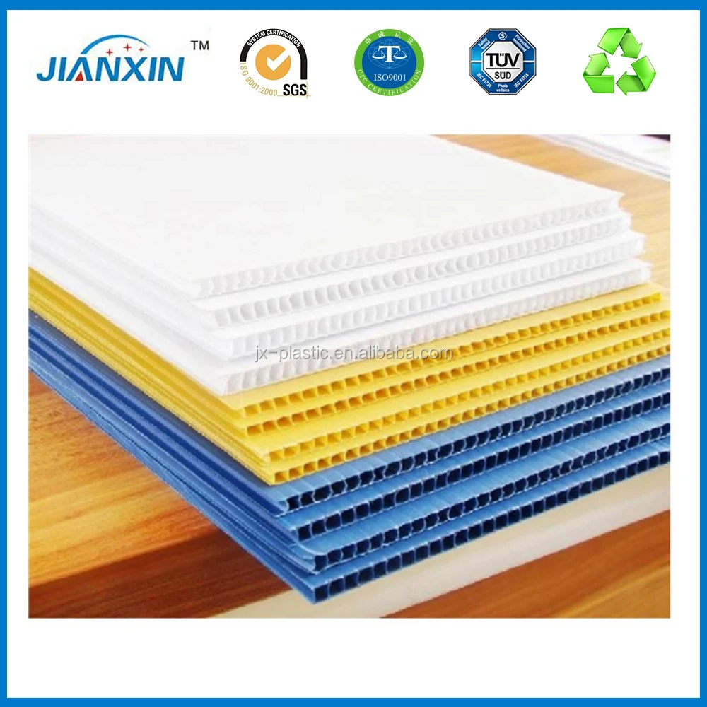 Многоразовые Красочные Двусторонняя Табличка Из Гофрированного Картона PP Гофрированный Листовой Пластик