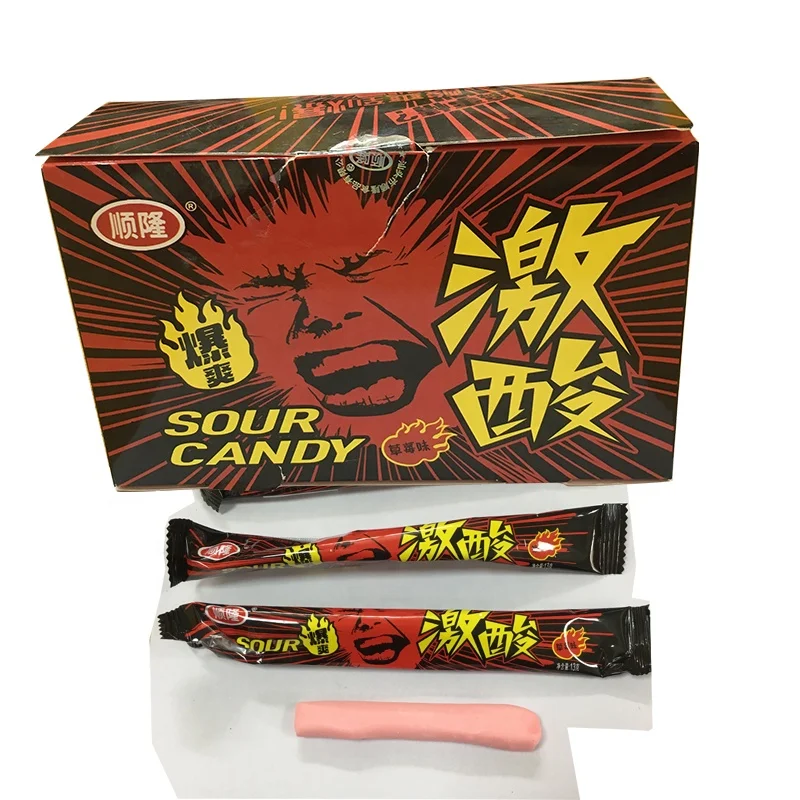 Sour Powder Candy Stick Strawberry Flavor confectioney in CHINA