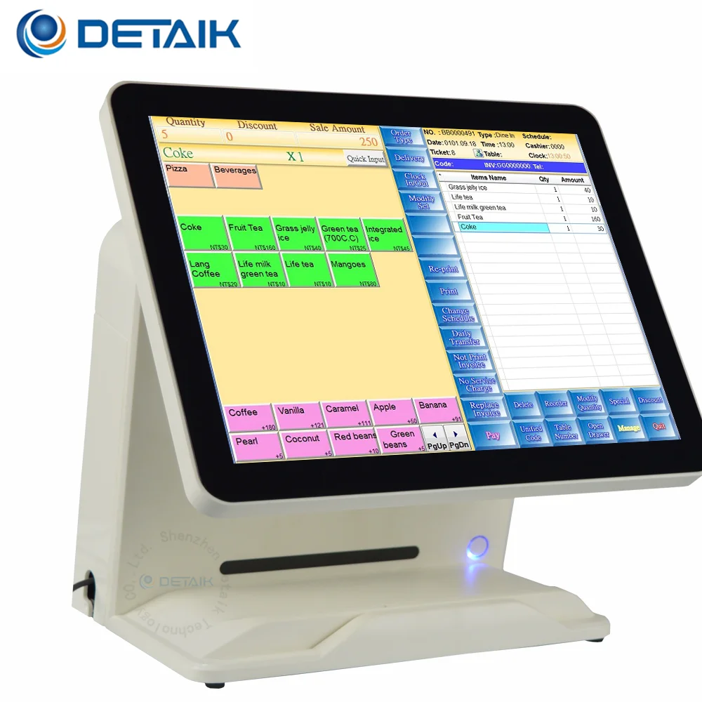 New sale! Super Thin Flat Touch Panel POS System/Resturant POS Cash Register DTK-POS1570