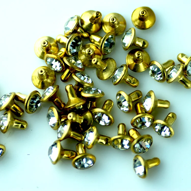 Обивка Кристалл Стразы зубчатая заклепка, стразы с зубцом