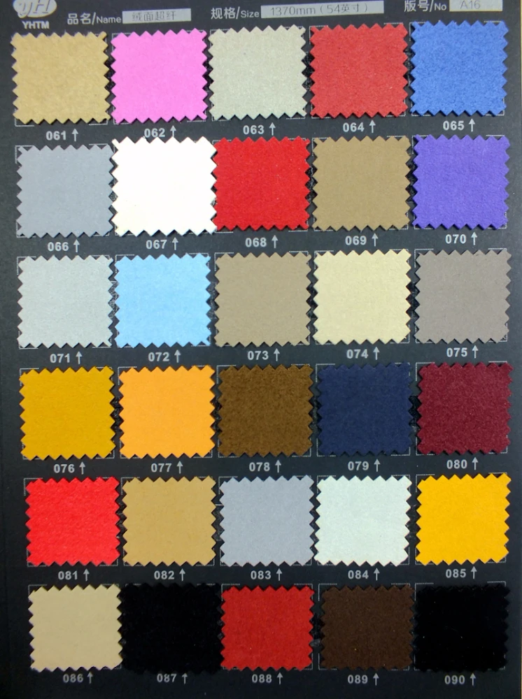 Newly design nonwoven synthetic leather microfiber coloful suede leather faux suede leather for decorative