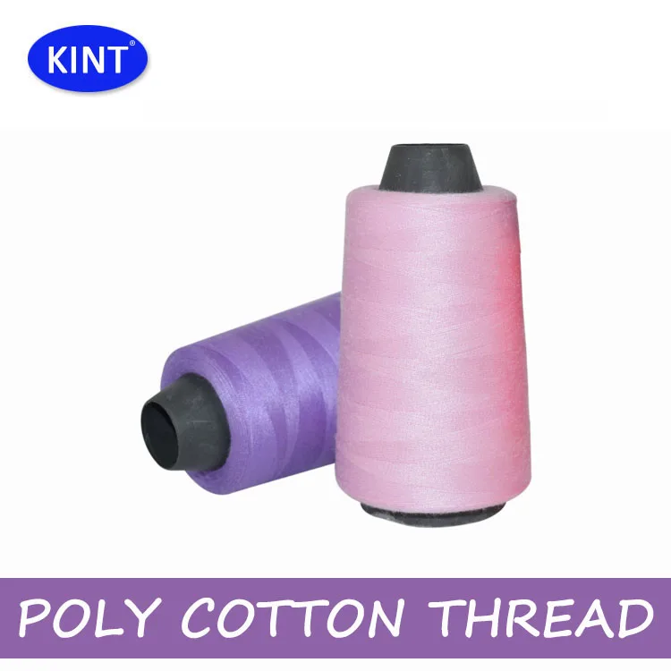 100% polyester spun 60/2 cotton overlocking sewing thread