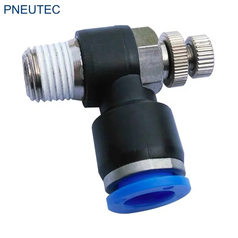JSC/NSE Metric 6mm male thread 1/8 brass compression tube fittings Pneumatic needle valve for air compressor