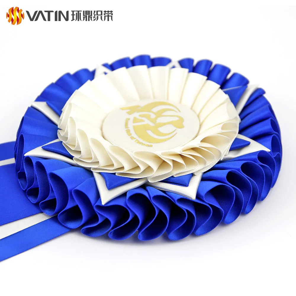 Wholesale Custom Logo Top Quality Sport Competitive Activity Award Ribbon Rosette